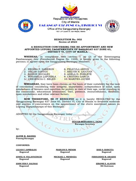 Resolution No 002 2023 Lupon .